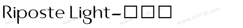 Riposte Light字体转换